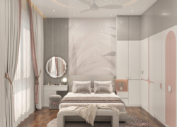 finel render Daughter room Bed side